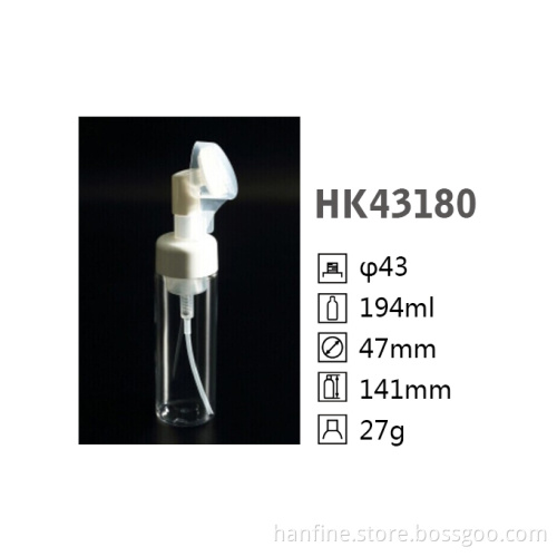 Factory Customized 180ml Plastic PET makeup brush cleaner bottle